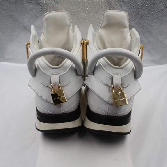 VNDS Buscemi B-Court High Top White Leather Luxury Sneakers Size 11 US / 44 EU main image 9